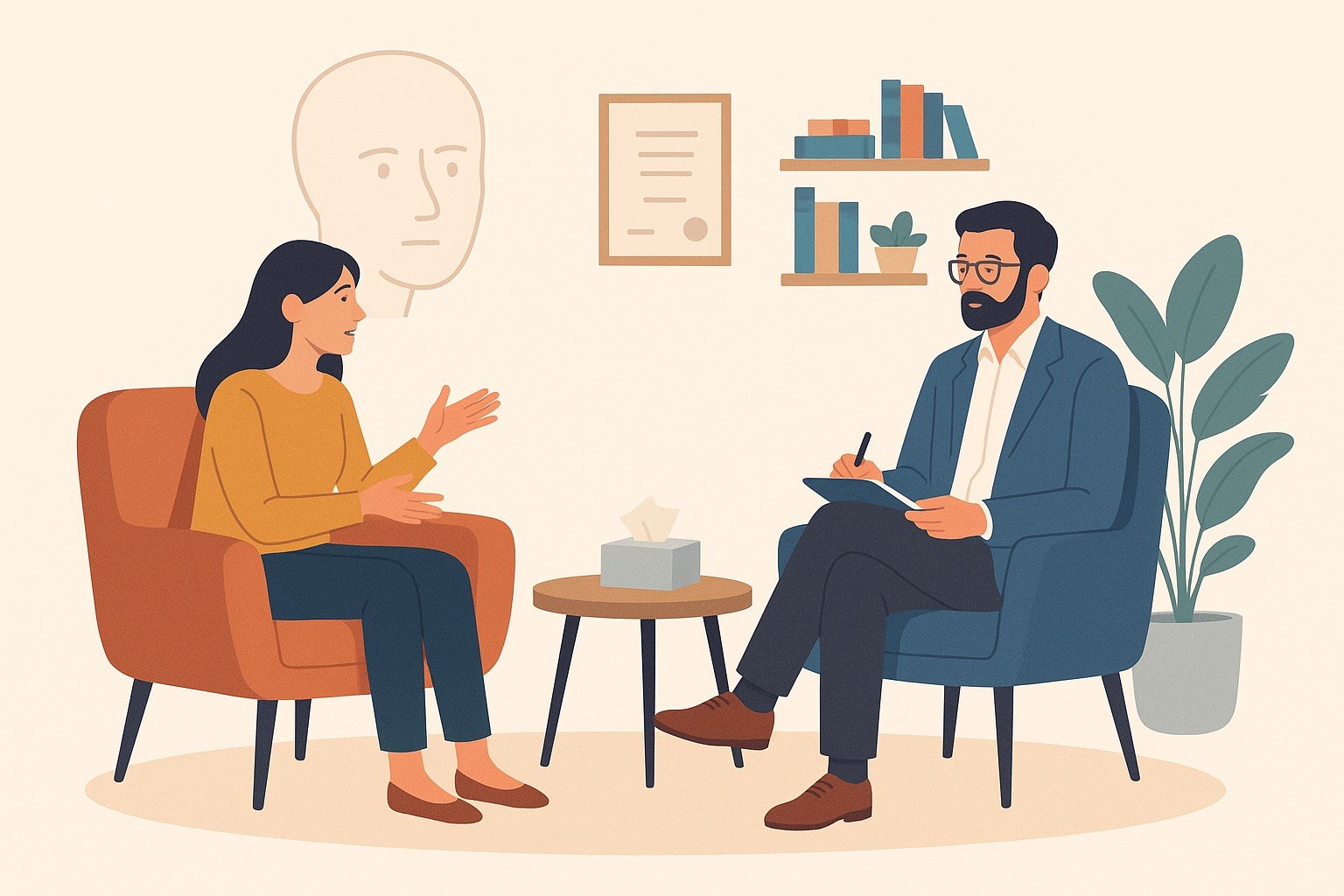 What are the 4 stages of psychotherapy?